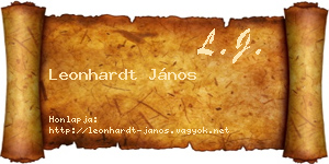 Leonhardt János névjegykártya