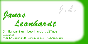 janos leonhardt business card